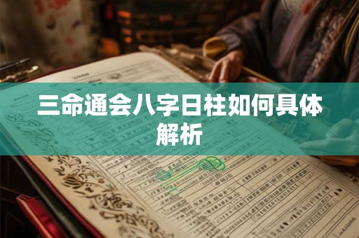 三命通会八字日柱如何具体解析