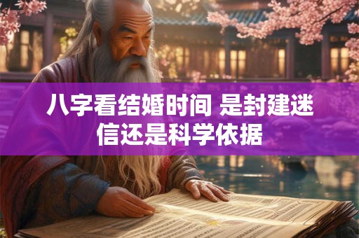 八字看结婚时间 是封建迷信还是科学依据