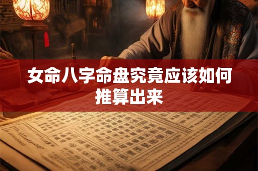 女命八字命盘究竟应该如何推算出来