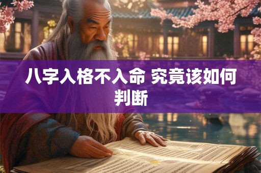 八字入格不入命 究竟该如何判断