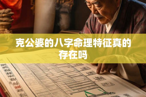 克公婆的八字命理特征真的存在吗
