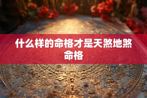 什么样的命格才是天煞地煞命格