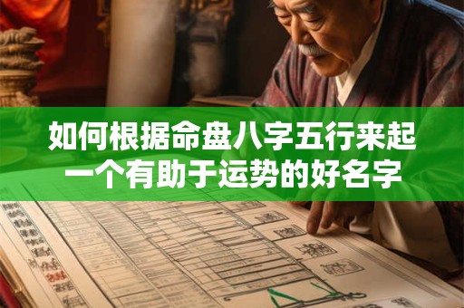 如何根据命盘八字五行来起一个有助于运势的好名字