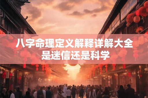 八字命理定义解释详解大全 是迷信还是科学