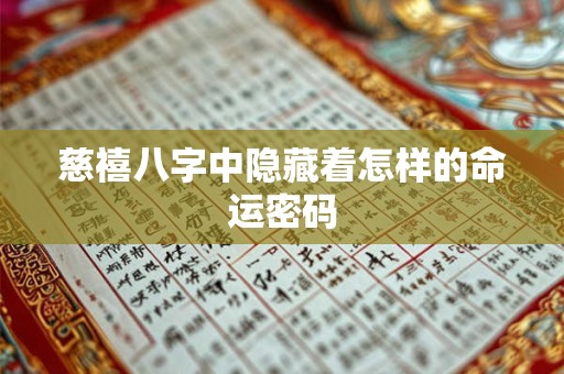 慈禧八字中隐藏着怎样的命运密码