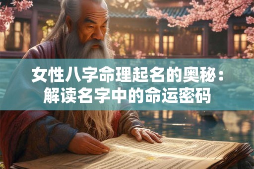 女性八字命理起名的奥秘：解读名字中的命运密码