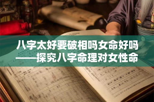 八字太好要破相吗女命好吗——探究八字命理对女性命运的影响