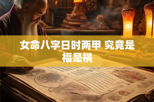 女命八字日时两甲 究竟是福是祸