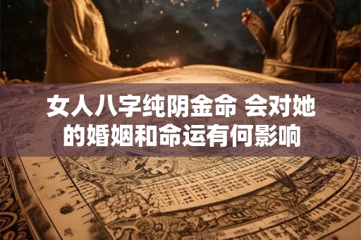 女人八字纯阴金命 会对她的婚姻和命运有何影响