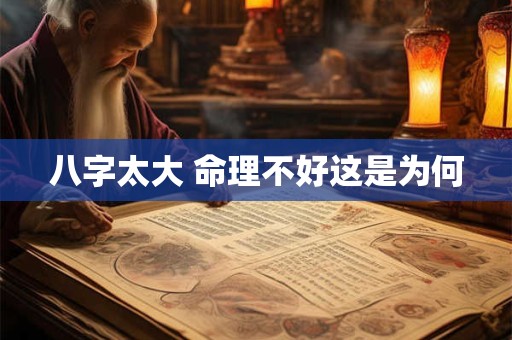 八字太大 命理不好这是为何