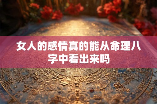 女人的感情真的能从命理八字中看出来吗