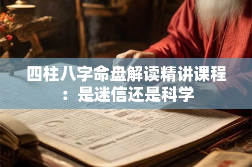 四柱八字命盘解读精讲课程:是迷信还是科学 四柱八字命盘解读精讲课程:是迷信还是科学