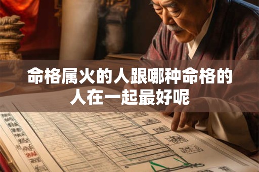 命格属火的人跟哪种命格的人在一起最好呢