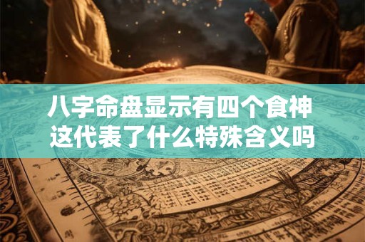 八字命盘显示有四个食神 这代表了什么特殊含义吗