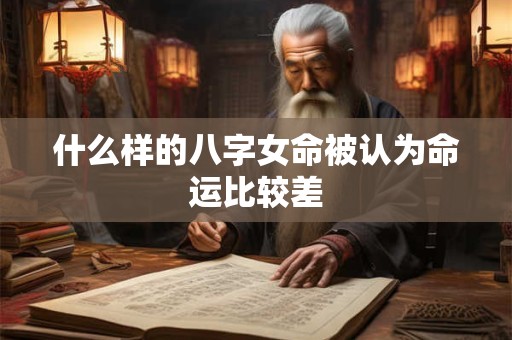 什么样的八字女命被认为命运比较差