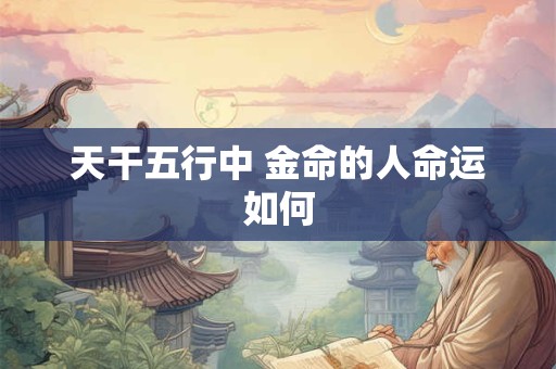天干五行中 金命的人命运如何