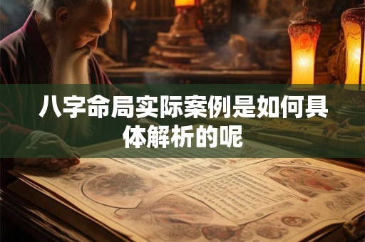 八字命局实际案例是如何具体解析的呢