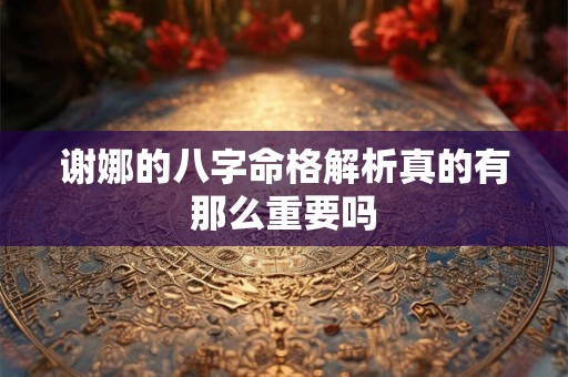 谢娜的八字命格解析真的有那么重要吗