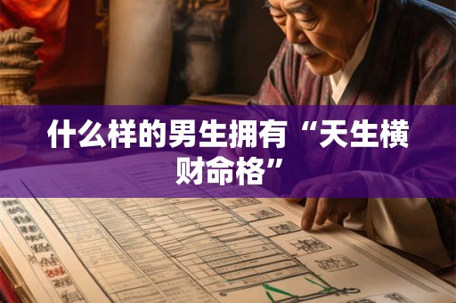 什么样的男生拥有“天生横财命格”