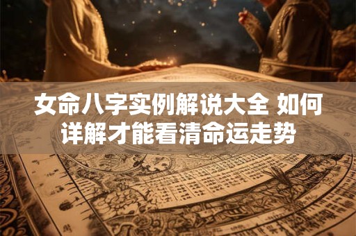 女命八字实例解说大全 如何详解才能看清命运走势
