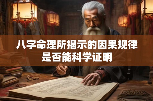 八字命理所揭示的因果规律是否能科学证明