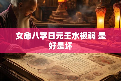 女命八字日元壬水极弱 是好是坏
