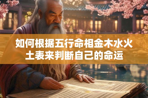如何根据五行命相金木水火土表来判断自己的命运
