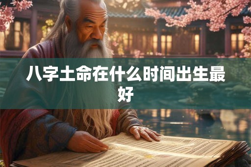 八字土命在什么时间出生最好