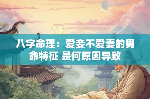 八字命理：爱妾不爱妻的男命特征 是何原因导致