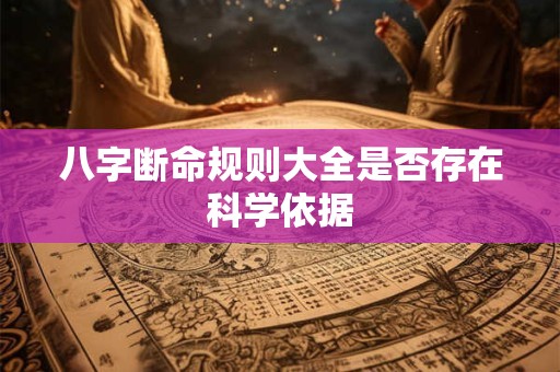 八字断命规则大全是否存在科学依据
