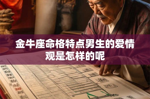 金牛座命格特点男生的爱情观是怎样的呢