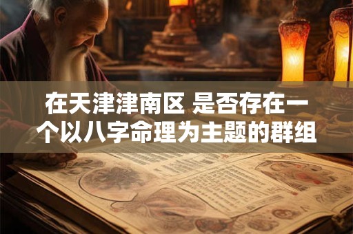 在天津津南区 是否存在一个以八字命理为主题的群组呢 在天津津南区 是否存在一个以八字命理为主题的群组呢