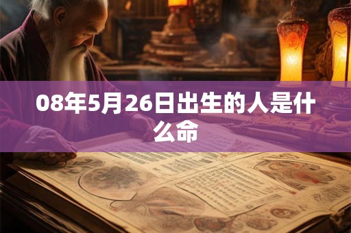 08年5月26日出生的人是什么命
