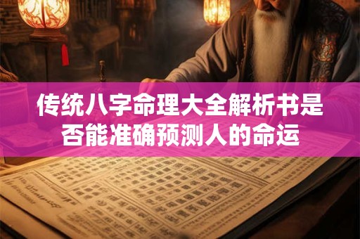 传统八字命理大全解析书是否能准确预测人的命运