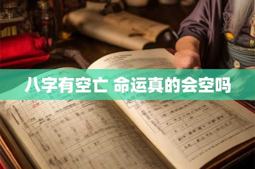 八字有空亡 命运真的会空吗