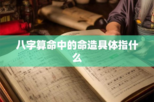 八字算命中的命造具体指什么