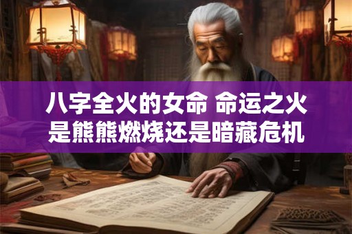 八字全火的女命 命运之火是熊熊燃烧还是暗藏危机