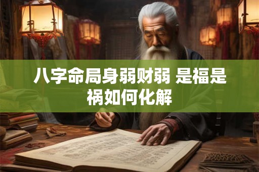 八字命局身弱财弱 是福是祸如何化解