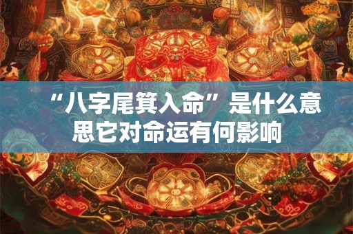 “八字尾箕入命”是什么意思它对命运有何影响