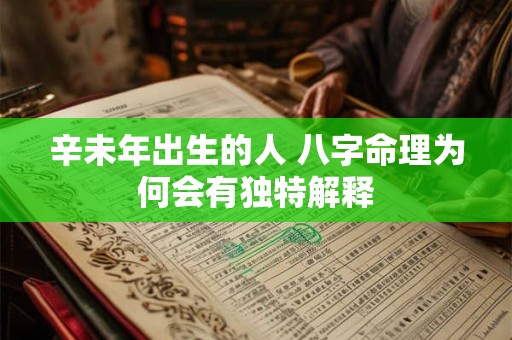 辛未年出生的人 八字命理为何会有独特解释