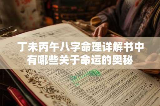 丁未丙午八字命理详解书中有哪些关于命运的奥秘