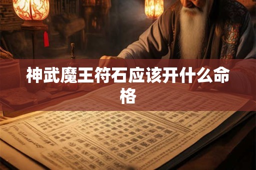 神武魔王符石应该开什么命格