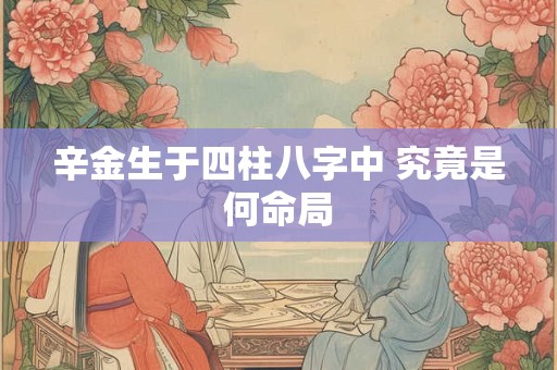 辛金生于四柱八字中 究竟是何命局