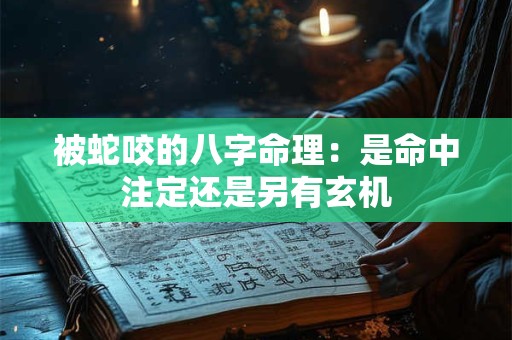 被蛇咬的八字命理：是命中注定还是另有玄机