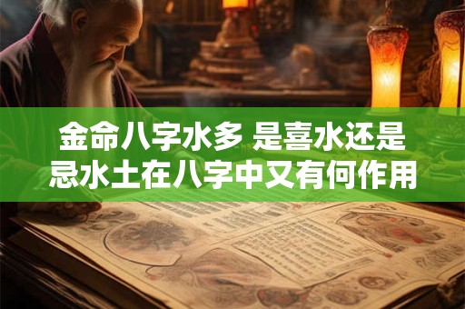金命八字水多 是喜水还是忌水土在八字中又有何作用