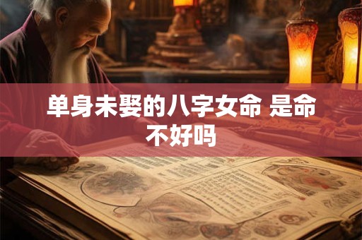 单身未娶的八字女命 是命不好吗