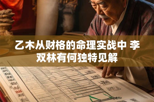 乙木从财格的命理实战中 李双林有何独特见解