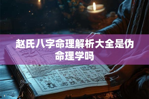 赵氏八字命理解析大全是伪命理学吗