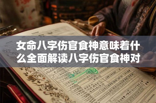 女命八字伤官食神意味着什么全面解读八字伤官食神对女命的影响