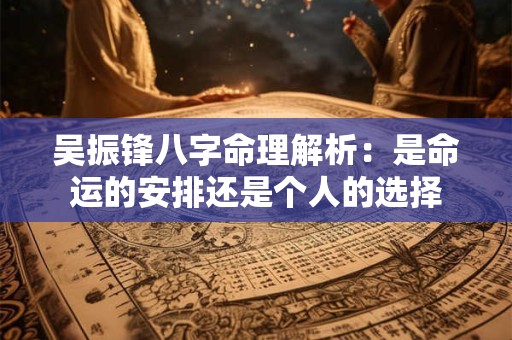 吴振锋八字命理解析：是命运的安排还是个人的选择